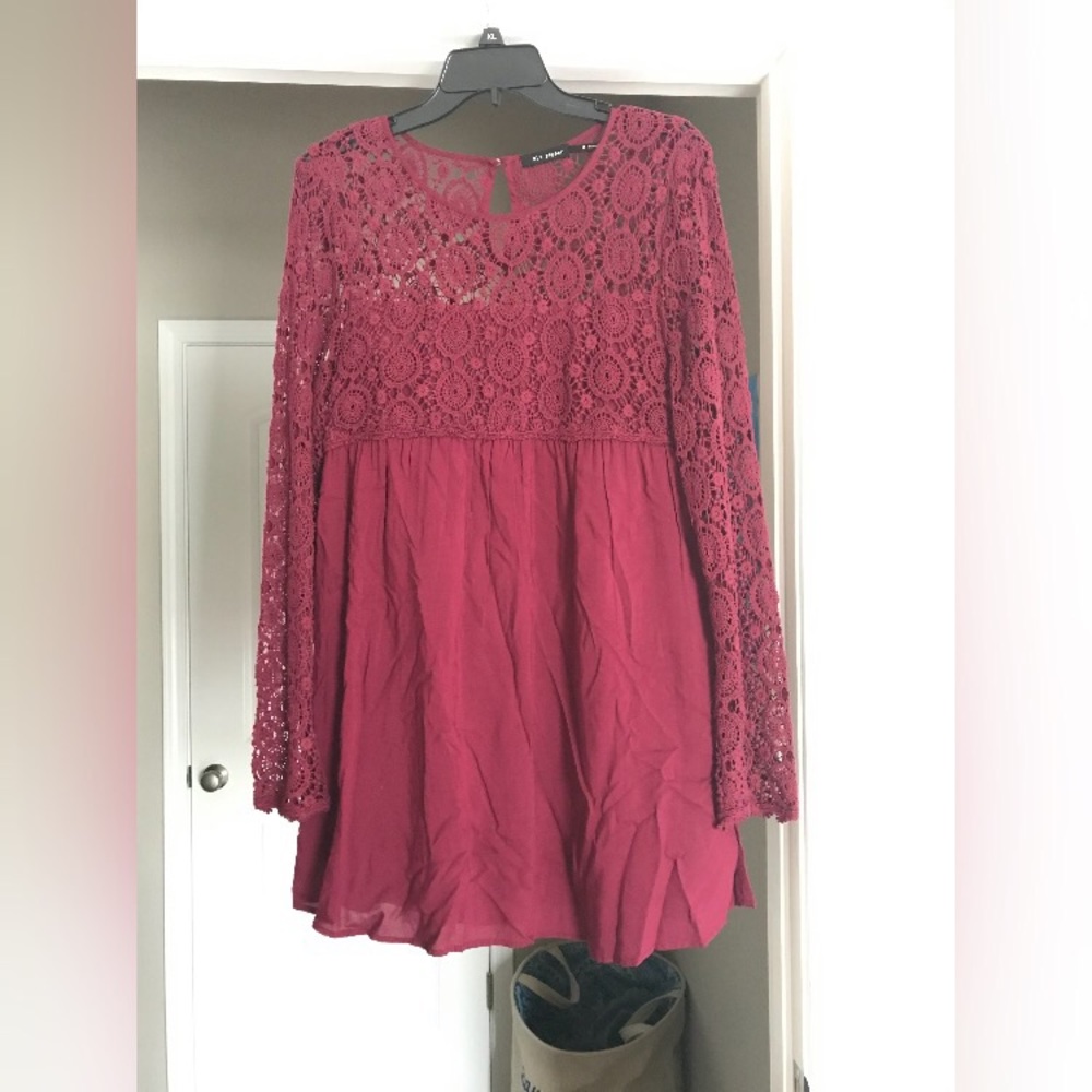Burgundy dress